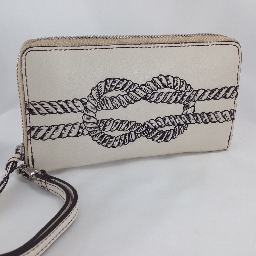 Brighton Off White Seascape Tech Wallet